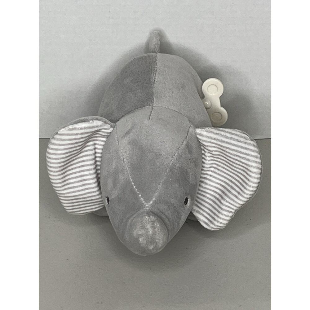 Just One You Carter's Gray Wind Up Musical Lullaby Elephant Soft‎ Gray Plush
